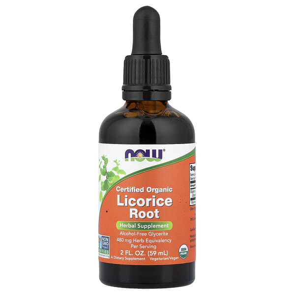 NOW Foods, Certified Organic Licorice Root, 2 fl oz (59 ml) — product photo 1
