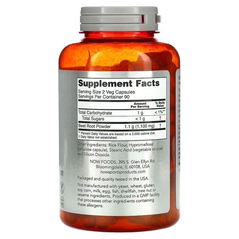 スポーツ、ビート根、550mg、ベジカプセル180粒 スポーツ、ビート根、550mg、ベジカプセル180粒