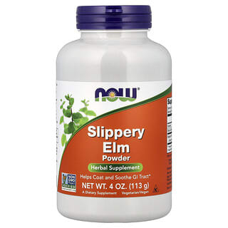 NOW Foods, Slippery Elm Powder, Schleimrüsterrinde in Pulverform, 113 g (4 oz.)