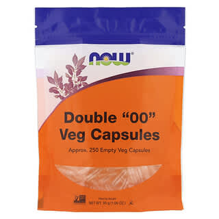 NOW Foods, Double "00" Veg Capsules, Approx. 250 Empty Veg Capsules