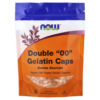 NOW Foods, Double "00" Gelatin Caps, Approx. 250 Empty Gelatin Capsules, 1.06 oz (30 g)