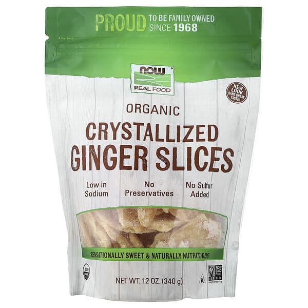 NOW Foods, Real Food, Organic Crystallized Ginger Slices, 12 oz (340 g)