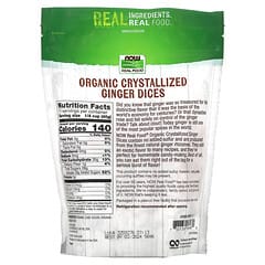 NOW Foods, Real Food, Dados de Jengibre Cristalizado, 16 oz (454 g)