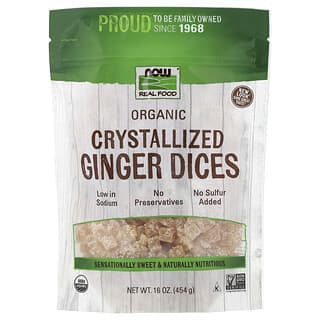 NOW Foods, Real Food, Dados de Jengibre Cristalizado, 16 oz (454 g)