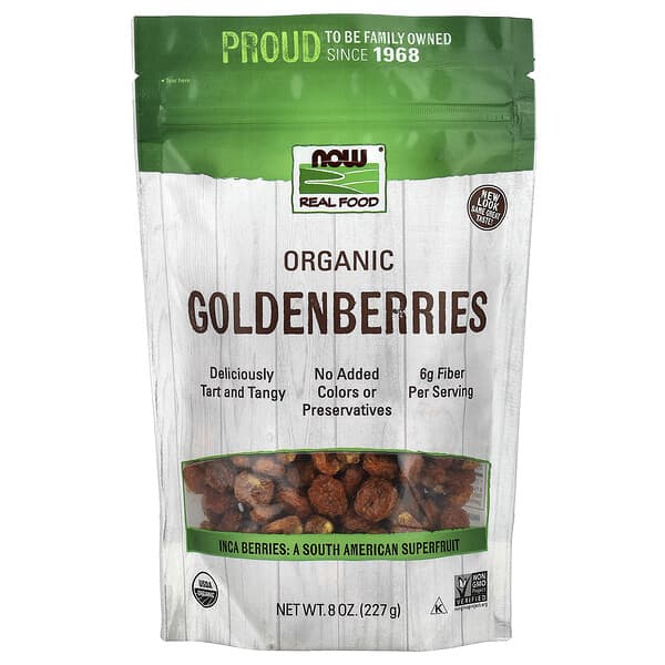 NOW Foods, Real Food, Organic Goldenberries, 8 oz (227 g) — product photo 1