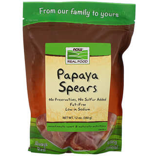 NOW Foods, Tocos de Papaya, 12 oz (340 g)