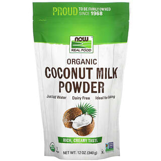 NOW Foods, Real Food, Poudre de lait de coco biologique, 340 g