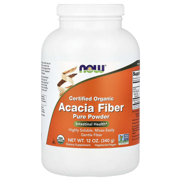 Certified Organic Acacia Fiber Pure Powder, 12 oz (340 g)