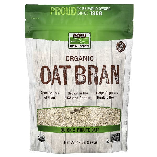 Real Food, Organic Oat Bran, 14 oz (397 g)