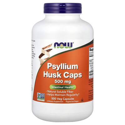 NOW Foods, Psyllium Seed, 500 mg, 500 Vegetarian Capsules