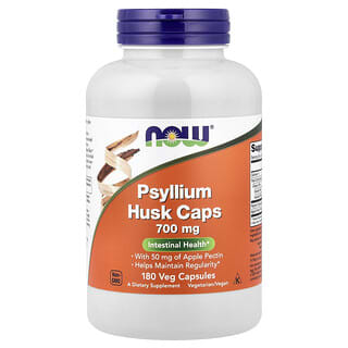 NOW Foods, Psyllium Husk Caps, 180 Veg Capsules (700 mg per Capsule)