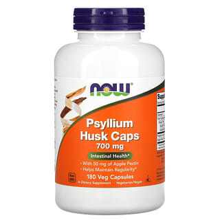 NOW Foods, Capsules de coques de psyllium, 700 mg, 180 capsules végétariennes