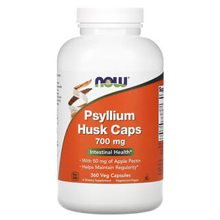 NOW Foods, Capsules de coques de psyllium, 700 mg, 360 capsules végétariennes