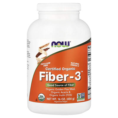 NOW Foods, Certified Organic Fibre-3™, 454 g (16 oz)