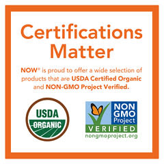 NOW Foods, Сертифікована органічна клітковина-3, порошок, 16 унцій (454 г)