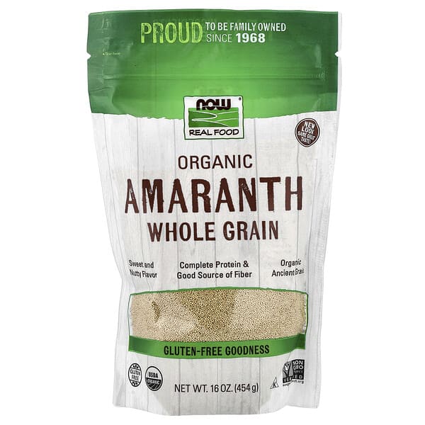 NOW Foods, Organic Amaranth, Whole Grain, 16 oz (454 g)
