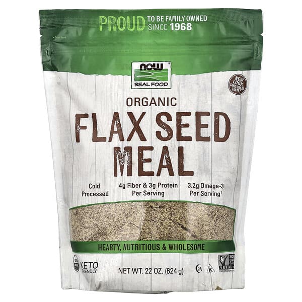Real Food, Organic Flax Seed Meal, 22 oz (624 g)