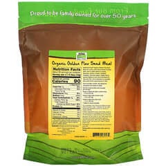 NOW Foods, Real Food, Organic Golden Flax Seed Meal, Mehl aus goldenen Bio-Leinsamen, 624 g (22 oz.)