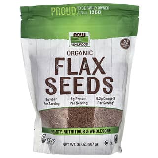 NOW Foods, Real Food, Organic Flax Seeds, 32 oz (907 g)