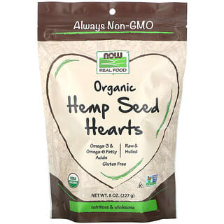 Now Foods, Real Food, Corazones de semillas de cáñamo orgánico, 227 g (8 oz)