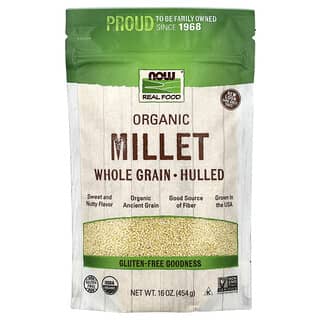 NOW Foods, Organic Millet Whole Grain, Hulled, 16 oz (454 g)