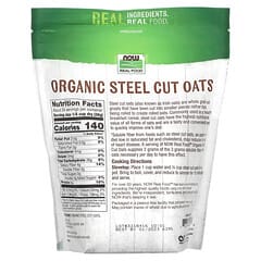 NOW Foods, Real Food, Organic Steel Cut Oats, 2 lbs (907 g)