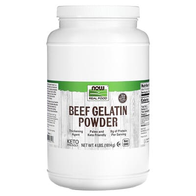 NOW Foods, Real Food, Beef Gelatin Powder, 4 lbs (1814 g)