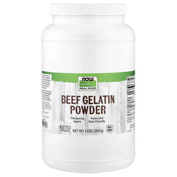 NOW Foods, Real Food, Beef Gelatin Powder, 4 lbs (1,814 g) — product photo 1