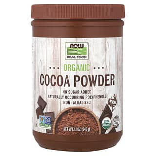 NOW Foods, Real Food, Cocoa Lovers, органический какао-порошок, 340 г (12 унций)