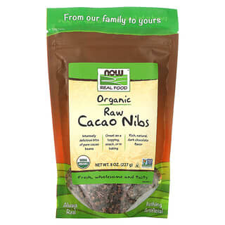 NOW Foods, Trocitos de cacao orgánico crudo, 227 g (8 oz)