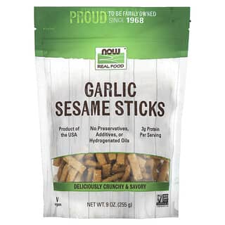 NOW Foods, Garlic Sesame Sticks, 9 oz (255 g)