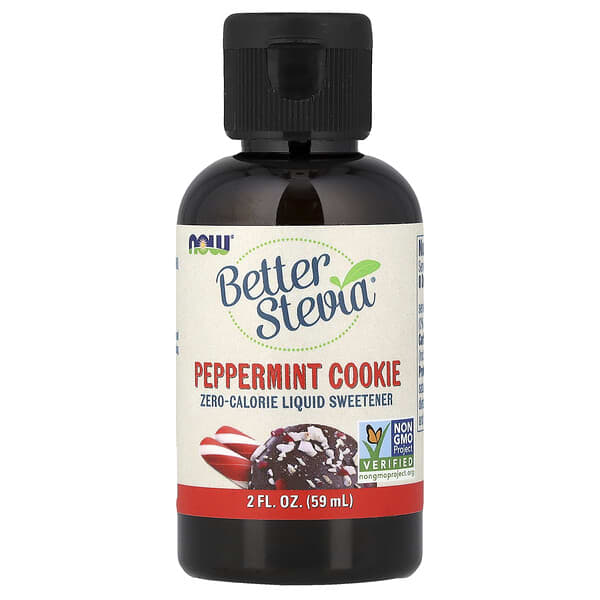 NOW Foods, Better Stevia®, 제로 칼로리 액상 감미료, 페퍼민트 쿠키, 59ml(2fl oz)