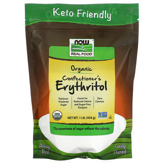 NOW Foods, Real Food, Eritritol de Confeiteiro Orgânico, 454 g (1 lb)