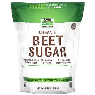 NOW Foods, Azúcar de remolacha orgánica, 1361 g (3 lb)