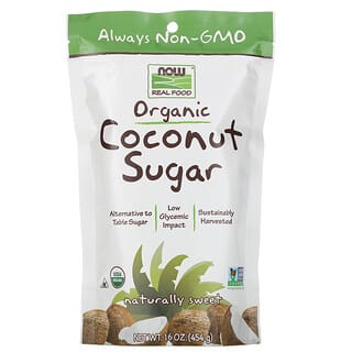 NOW Foods, 真正的食物，有機椰子糖，16盎司（454克）