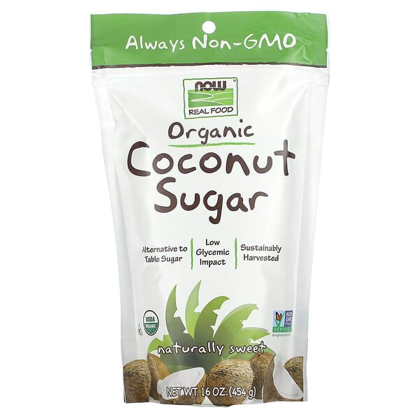 NOW Foods, Real Food, Organic Coconut Sugar, 16 oz (454 g)