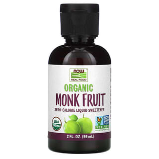 NOW Foods, Real Food, Organic Monk Fruit, Liquid Sweetener, 2 fl oz (59 ml)