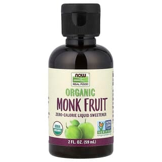 NOW Foods, Real Food, Organic Monk Fruit, Liquid Sweetener, 2 fl oz (59 ml)