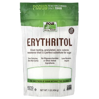 NOW Foods, Alimente adevărate, eritritol, 1 lb (454 g)