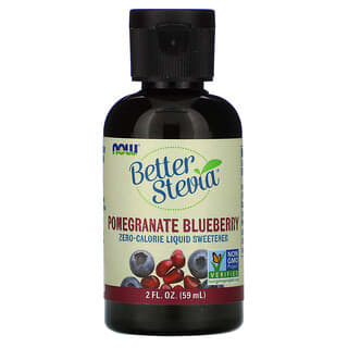 NOW Foods, Better Stevia, Zero-Calorie Liquid Sweetener, Pomegranate Blueberry, 2 fl oz (59 ml)