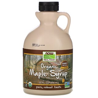 NOW Foods, Real Food, Organic Maple Syrup, Grade A, Dark Color, 32 fl oz (946 ml)