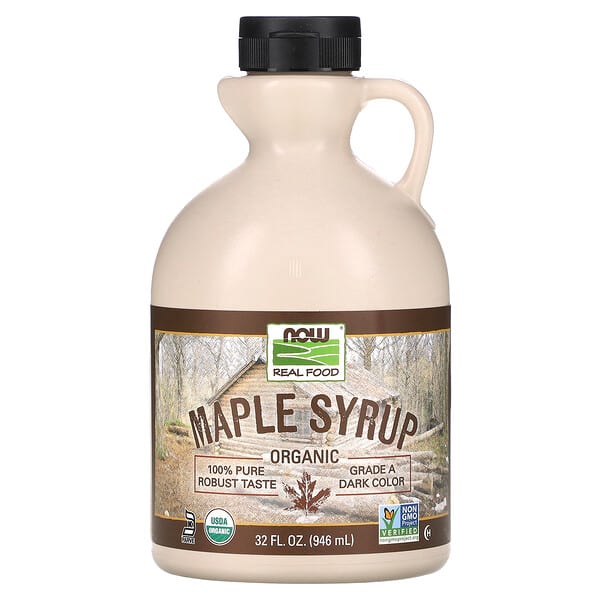 NOW Foods, Real Food, Organic Maple Syrup, Grade A, Dark Color, 32 fl oz (946 ml)