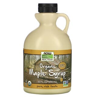 NOW Foods, Real Food, Organic Maple Syrup, Grade A, Amber Color, 32 fl oz (946 ml)
