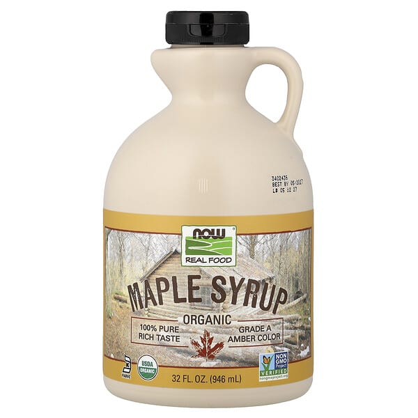 NOW Foods, Real Food, Organic Maple Syrup, Grade A, Amber Color, 32 fl oz (946 ml)