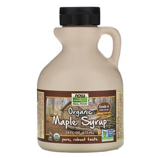 NOW Foods, Real Food, Organic Maple Syrup, Grade A, Dark Color, 16 fl oz (473 ml)