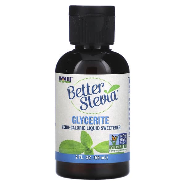 NOW Foods, Better Stevia, Zero-Calorie Liquid Sweetener, Glycerite, 2 fl oz (59 ml)