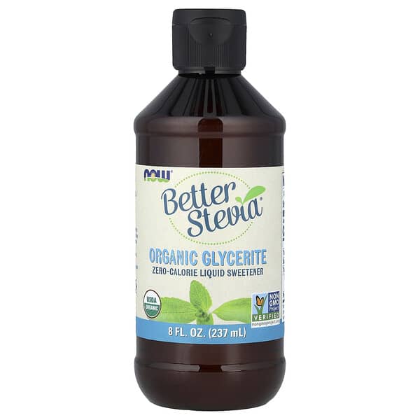 NOW Foods, Better Stevia®, 제로 칼로리 액상 감미료, 유기농 글리세라이트, 237ml(8fl oz)
