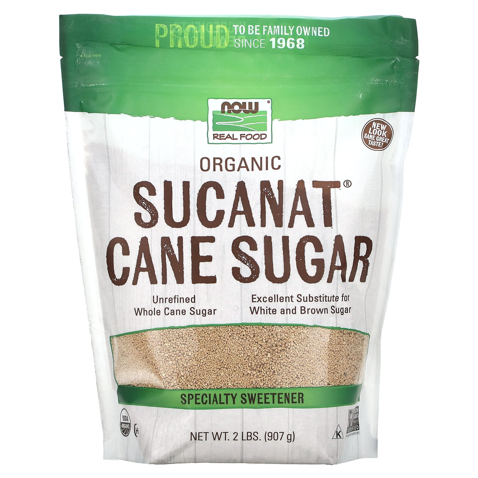 Real Food, Organic Sucanat Cane Sugar, 20 lbs 20 g