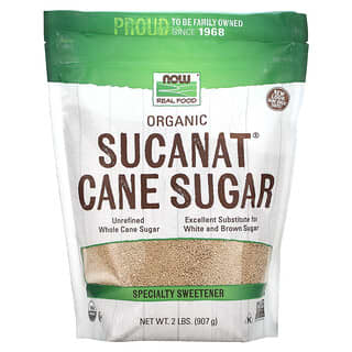 NOW Foods, Real Food, Sucre de canne à sucre biologique, 907 g