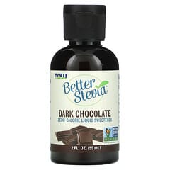 NOW Foods, Better Stevia, Zero-Calorie Liquid Sweetener, Dark Chocolate, 2 fl oz (59 ml)